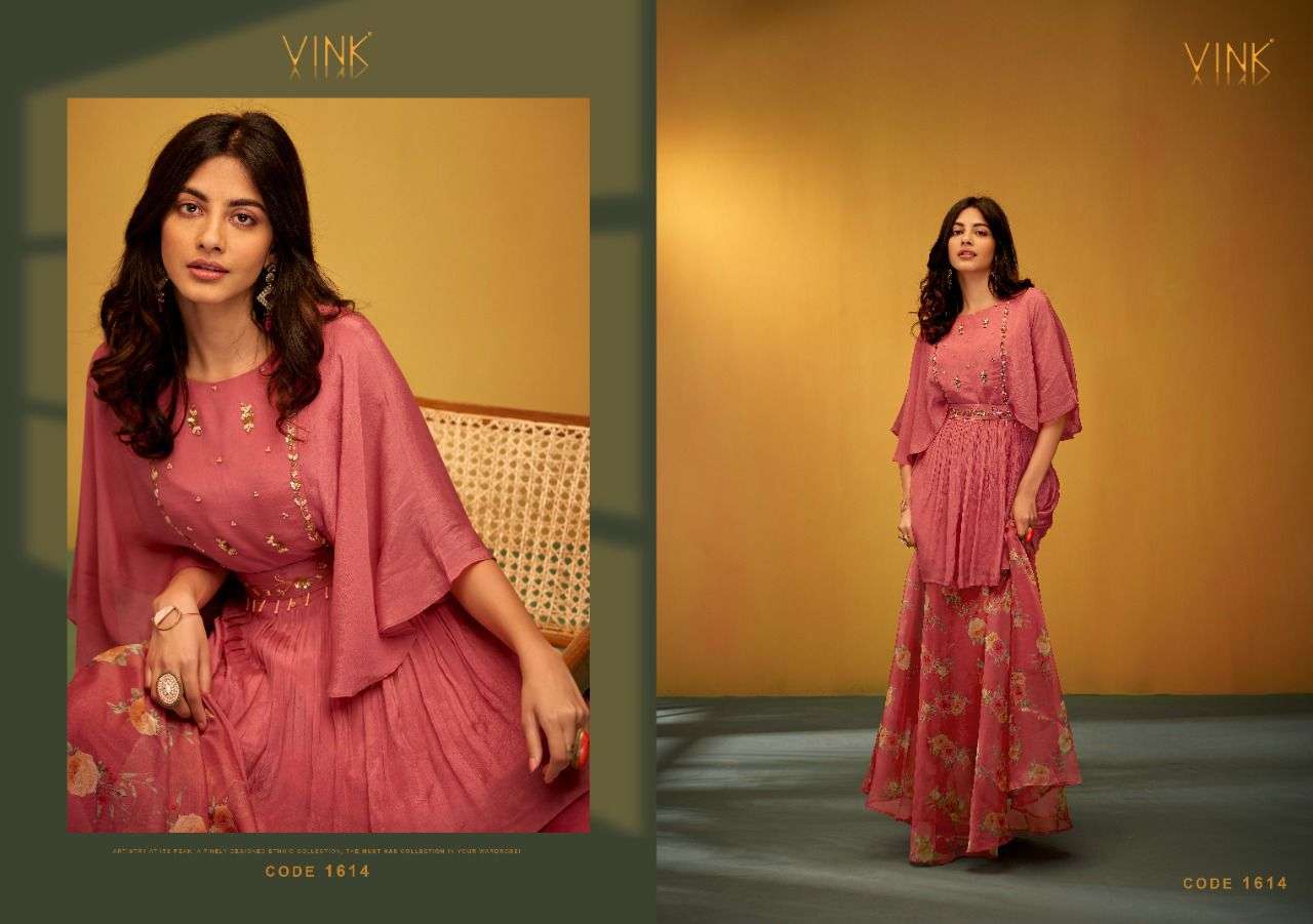 vink lilac 1611-1616 series party wear peplum style collection wholesale price surat