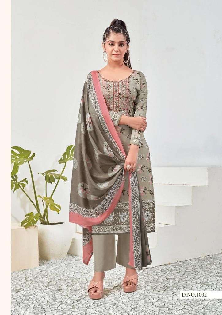 yashika trends 1001-1006 serioes tapsii cotton designer unstich salwar suits online wholesale price 