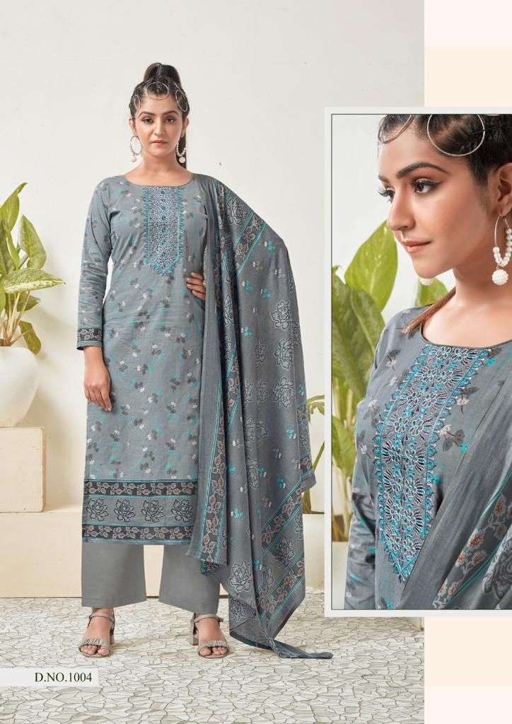 yashika trends 1001-1006 serioes tapsii cotton designer unstich salwar suits online wholesale price 