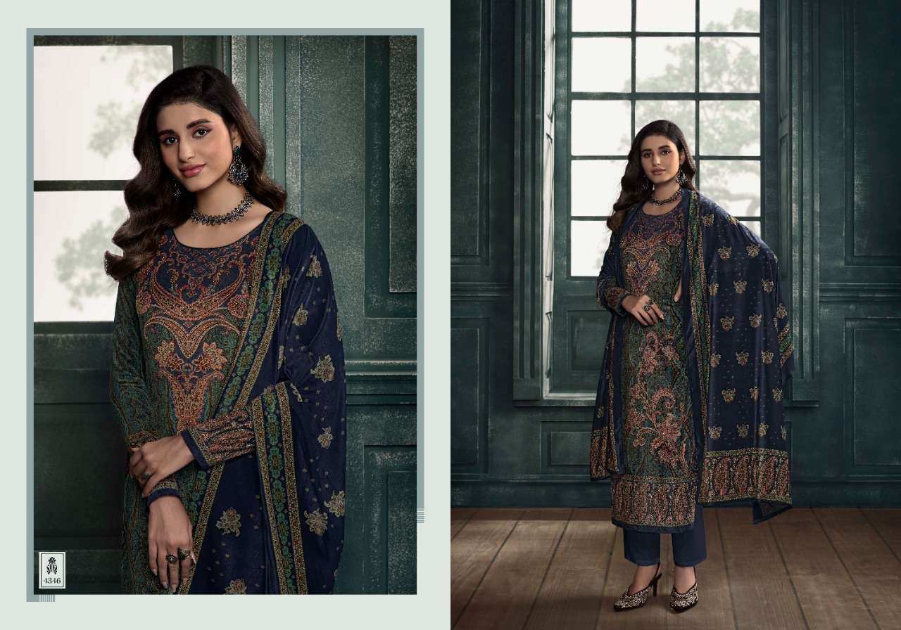 zisa charmy aarzoo 4341-4316 series velvet designer salwar suits collection wholesale price