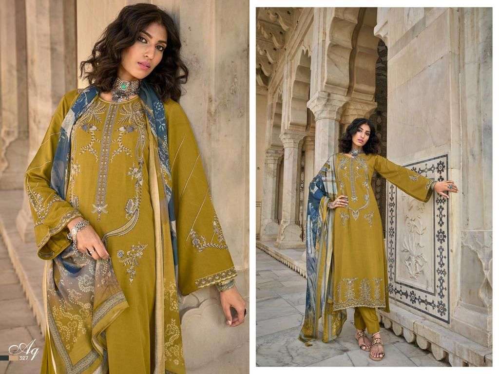 aiqa muraad 327-334 series viscose pasmina designer winter special party wear salwar suits online wholesaler surat