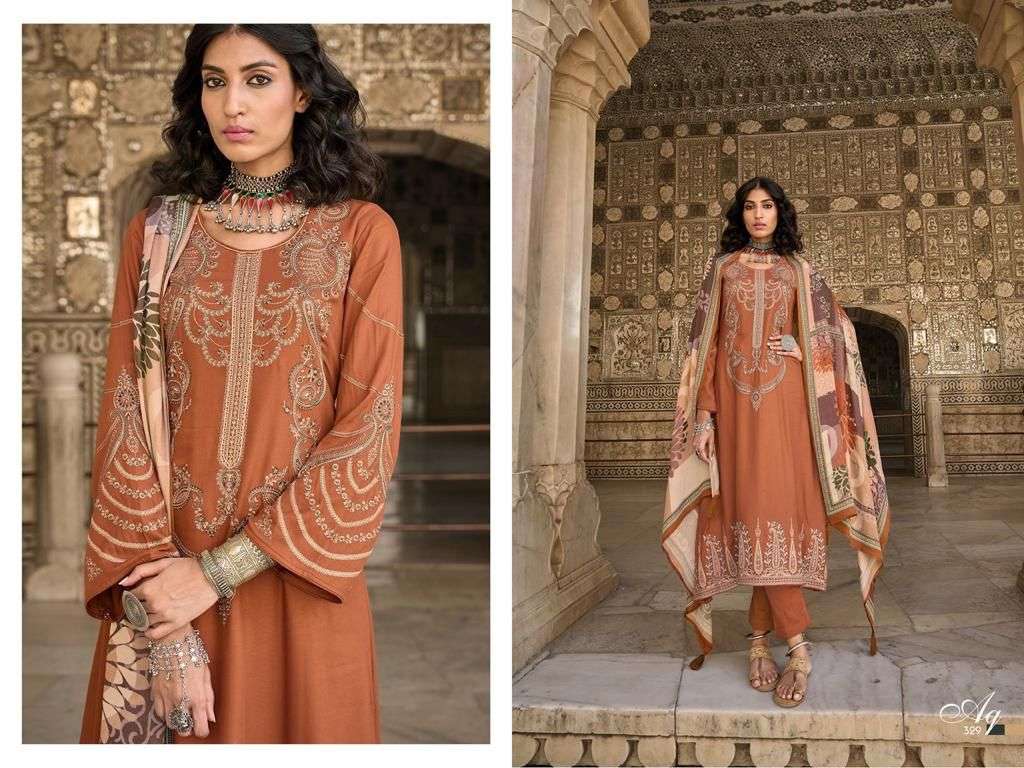 aiqa muraad 327-334 series viscose pasmina designer winter special party wear salwar suits online wholesaler surat