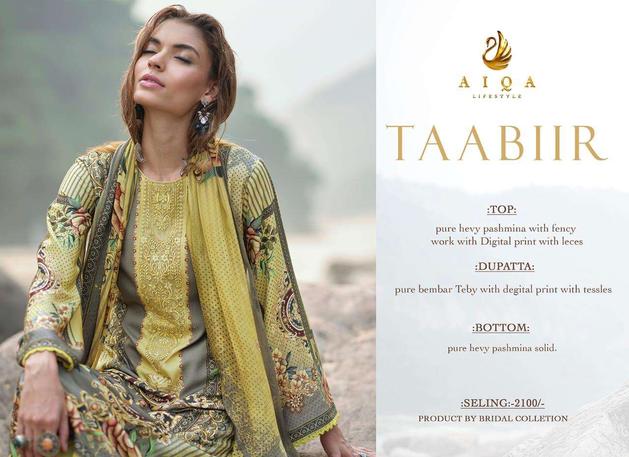 aiqa taabir 319-326 series heavy pashmina winter fancy salwar kameez wholesale price 