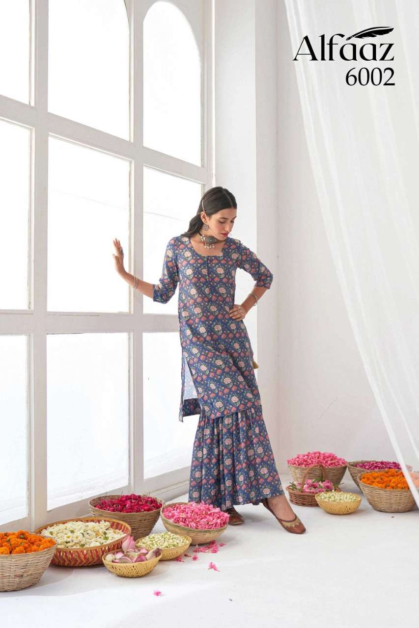 alfaaz presents 6001-6004 series muslin silk readymade collection wholesale price 