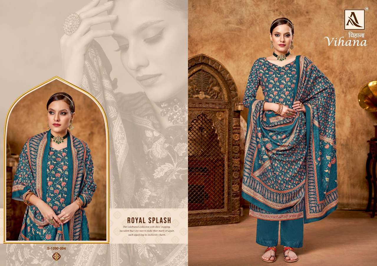 alok suits by vihana wool pashmina digital printed designer party wear salwar kameez online wholesaler surat 