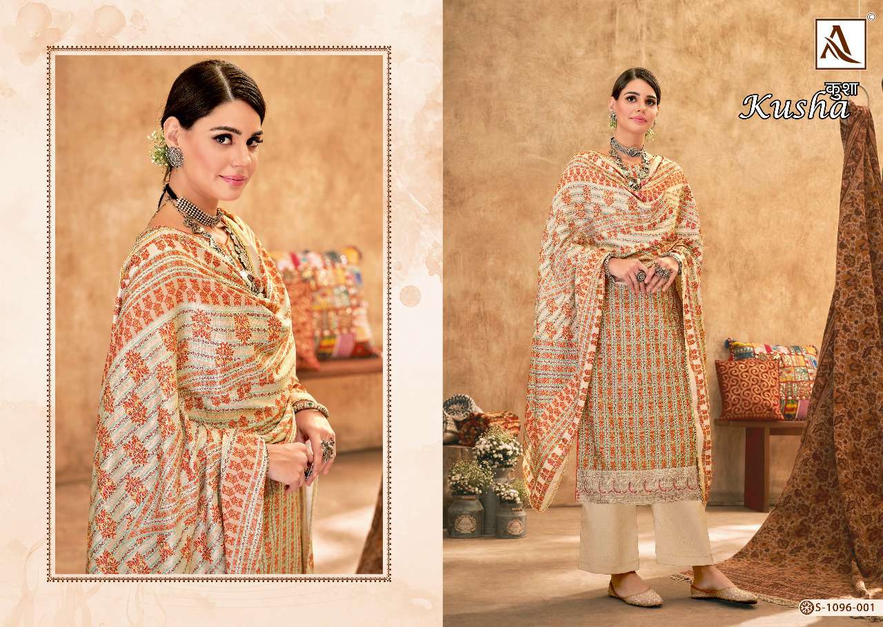 alok suits kusha premium pashmina digital printed with work salwar kameez surat