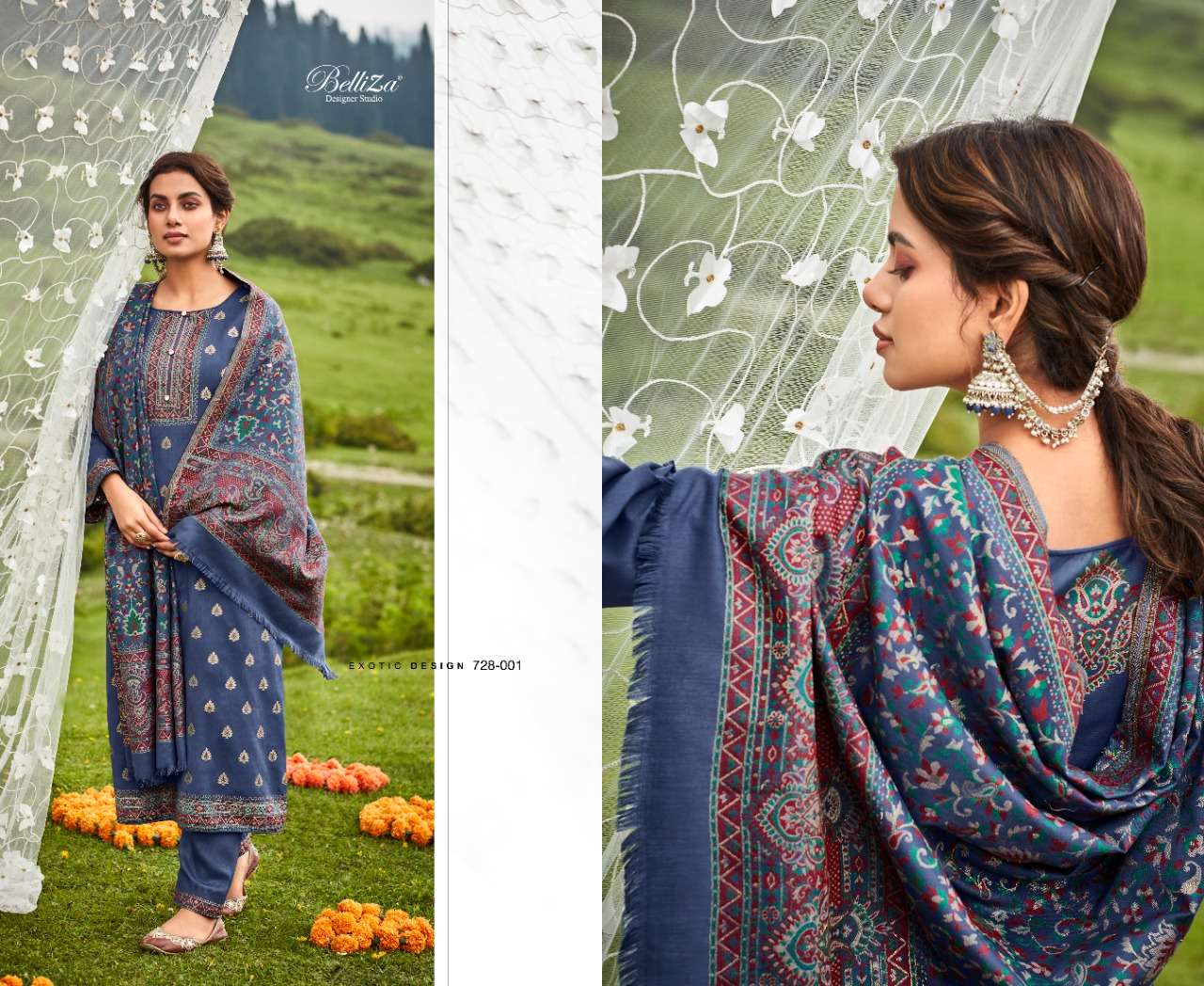 belliza designer izaara pashmina kaani weaving jaqaurd salwar suits wholesale price surat