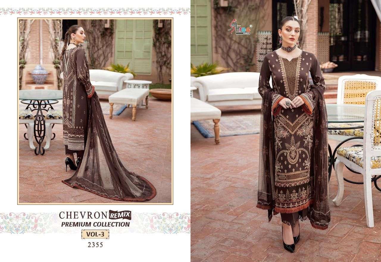 chevron remix premium collection vol-3 by shree fabs wholesale pakistani suits catalogue surat