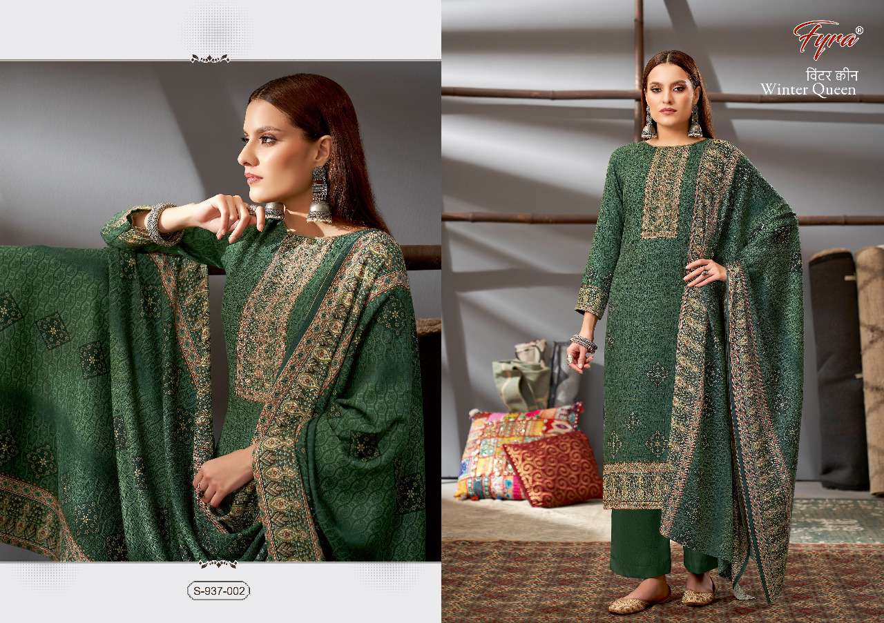 fyra winter queen 937-001-937-008 series pasmina exclusive designer salwar suits online best rate surat