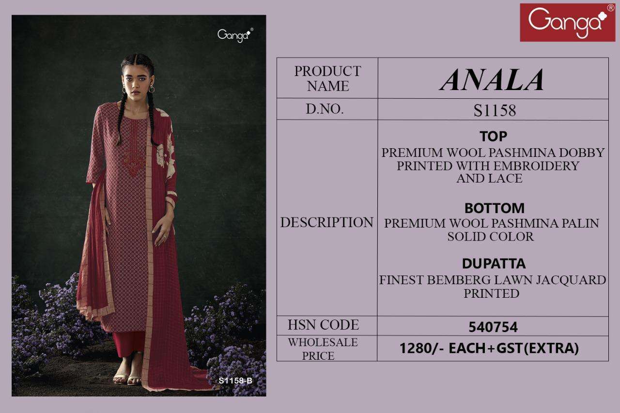 ganga anala 1158 colour series exclusive designer pumjbi winter collection online shopping best rate surat 