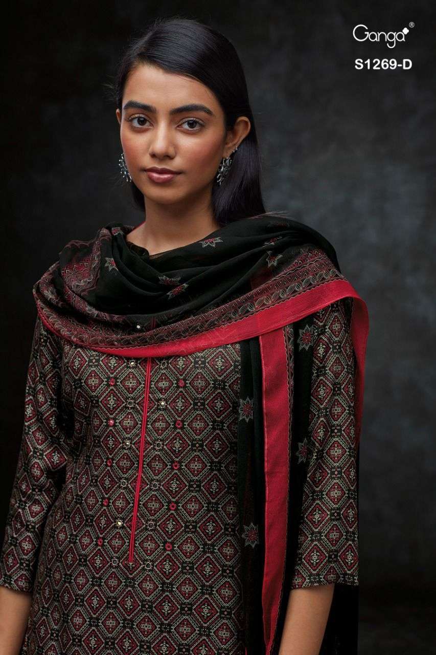 ganga anala 1269 premium wool pashmina salwar kameez wholesale price surat