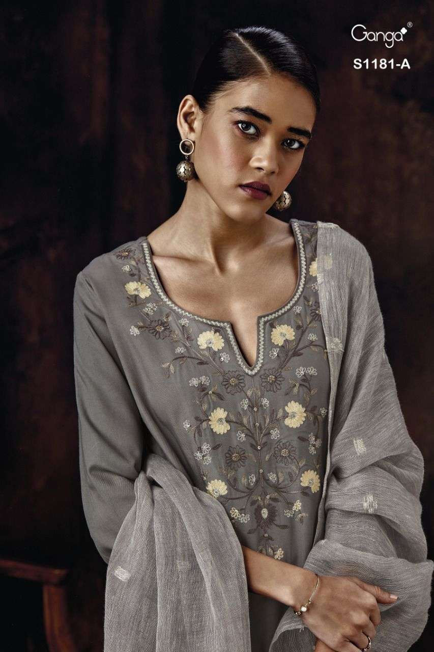 ganga elina 1181 colour series voscose pasmina designer salwar suits wholesale price surat 