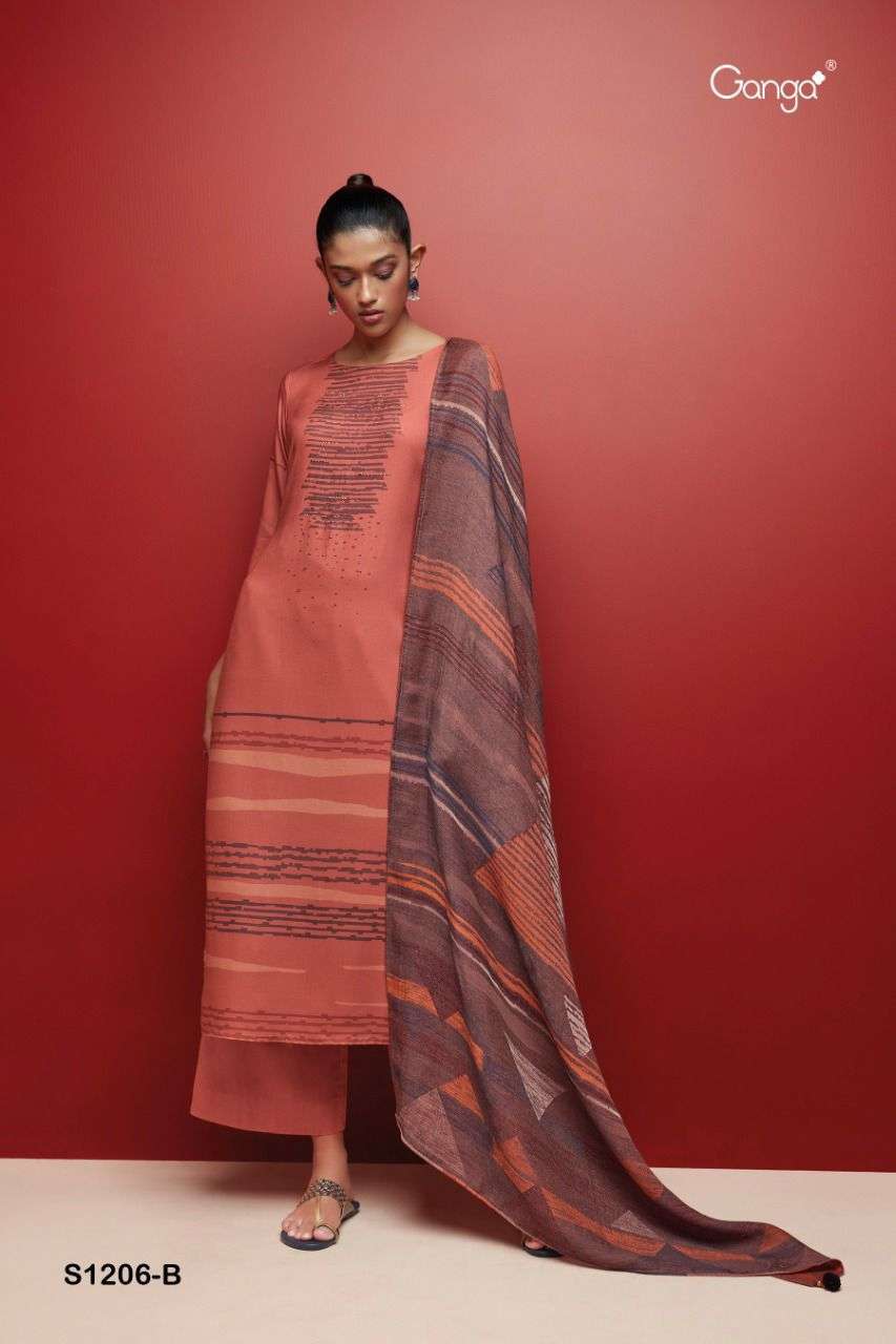 ganga evellen designer wool pashmina dobby party wear style salwar kameez wholesale market in india 