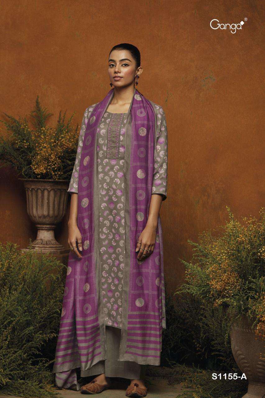 ganga keya 1155 colour series designer wool pasmina designer salwar kameez wholesale price surat 