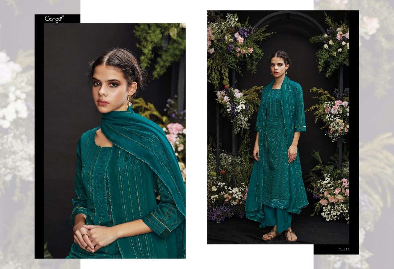 ganga roza 1128-1132 series viscose woven jequard designer party wear salwar suits online wholesaler surat 
