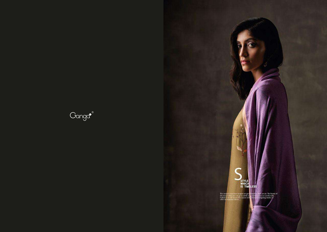 ganga timelss premium pure pashmina dobby printed salwar suits collection wholesale price 