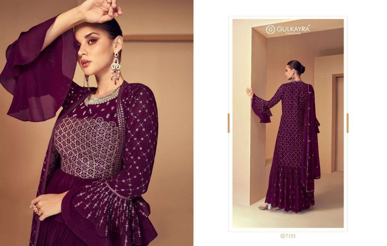 gulkayra designer forever 7152-7155 series real georgette party wear collection online shopping surat 