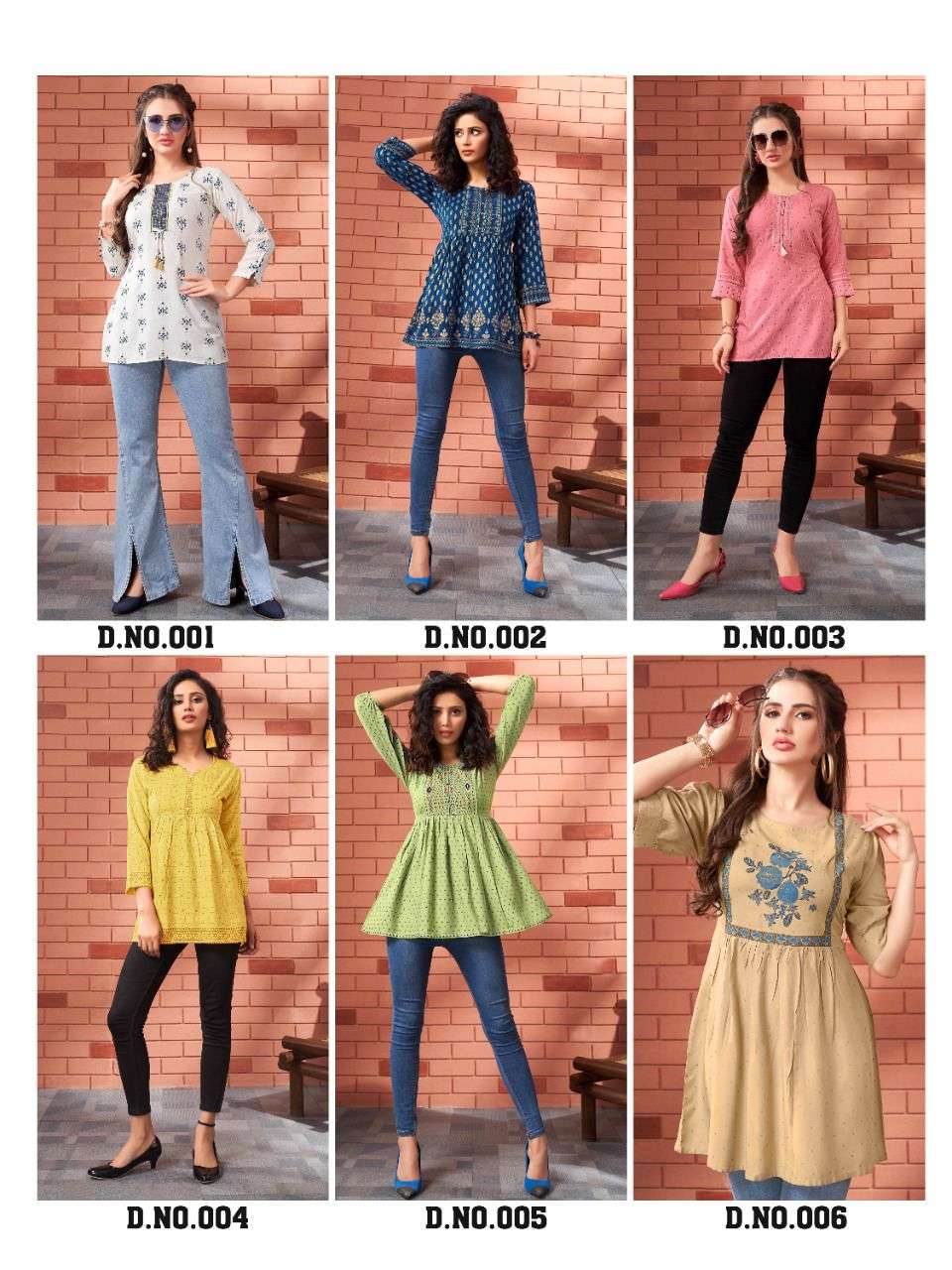 heritage collection fusion 01-06 series rayon designer short kurtas collection wholesale price surat