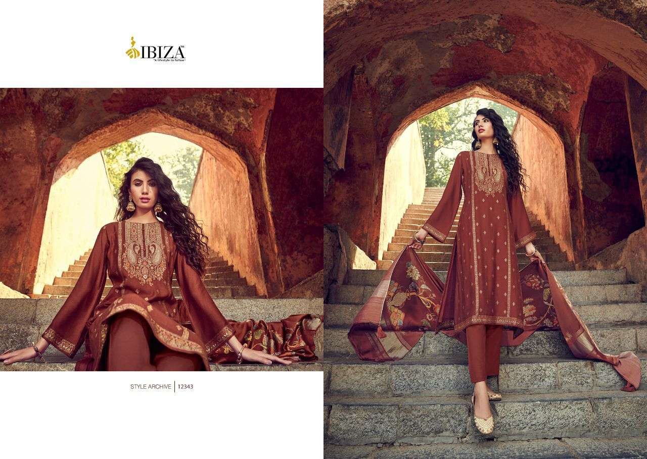 ibiza taabir 12343-12350 series pure pashmina meenakari jaqaurd fancy winter salwar kameez wholesale price 