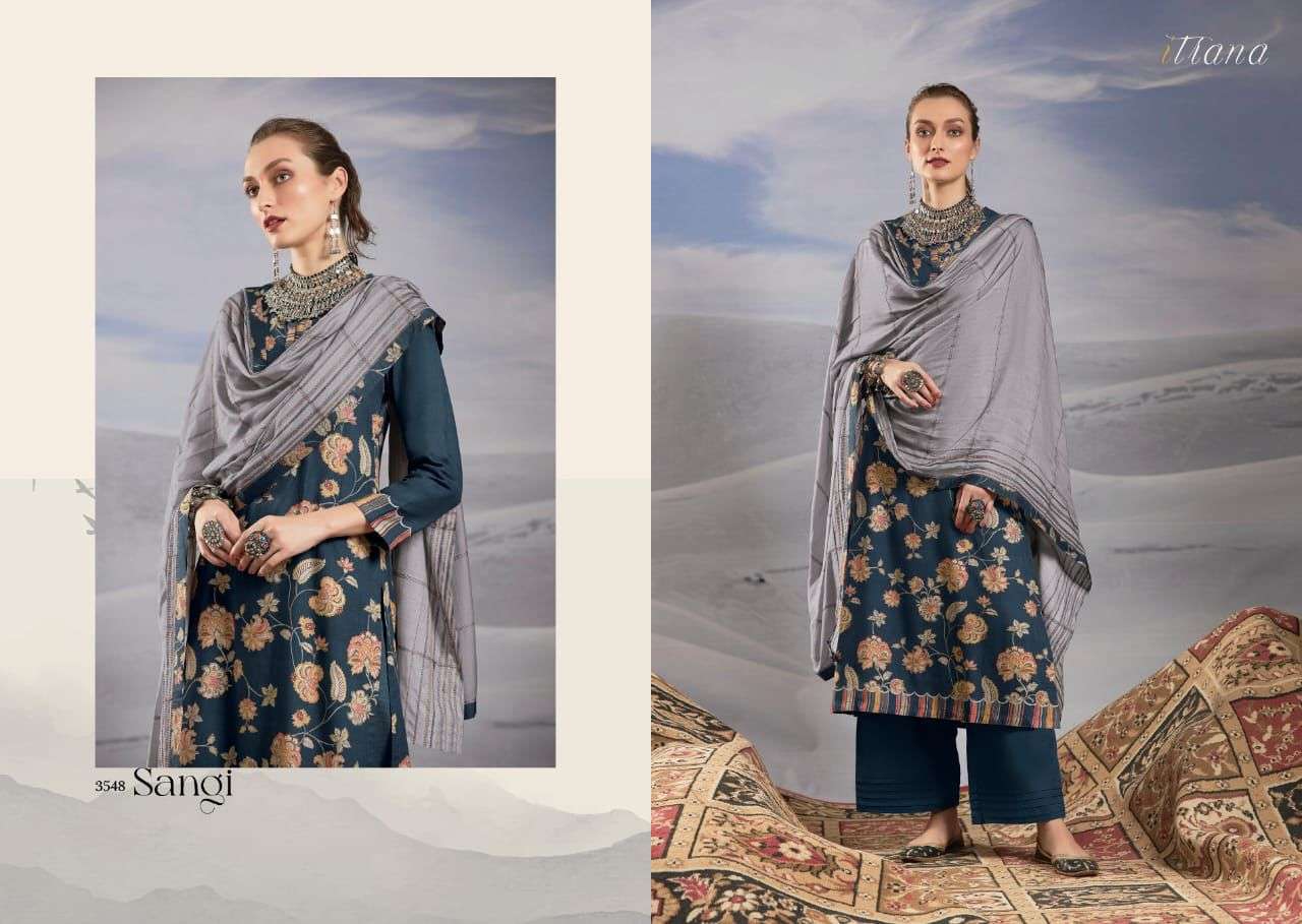 itrana sangi staple twil digital printed dress material wholesaler surat india