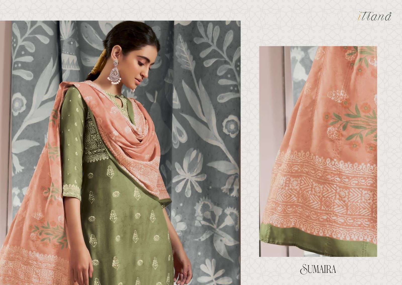 itrana sumaira staple twill digital printed with handwork fancy salwar suits online best price 