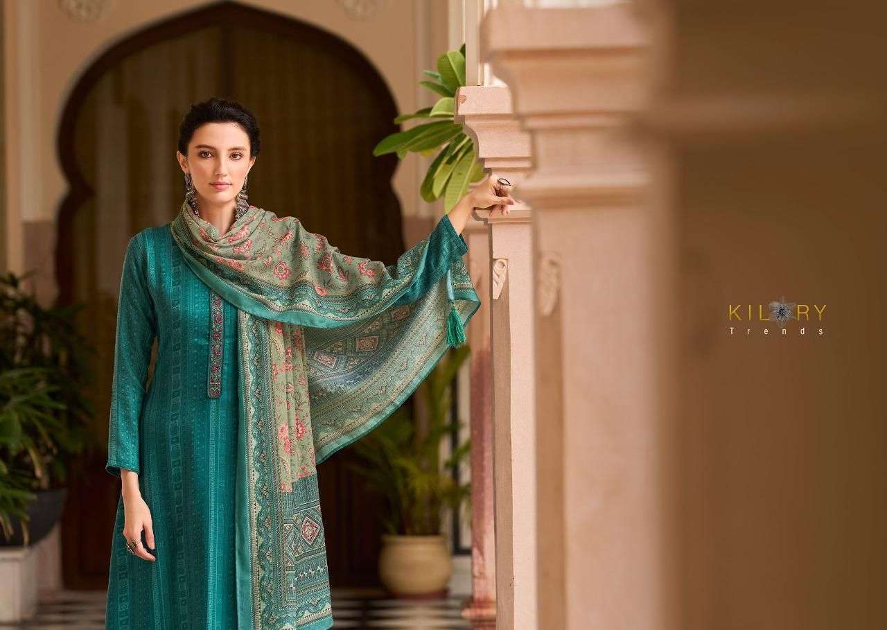 kilory trendz lihaaz 531-538 series pure pashmina fancy dress material collection surat