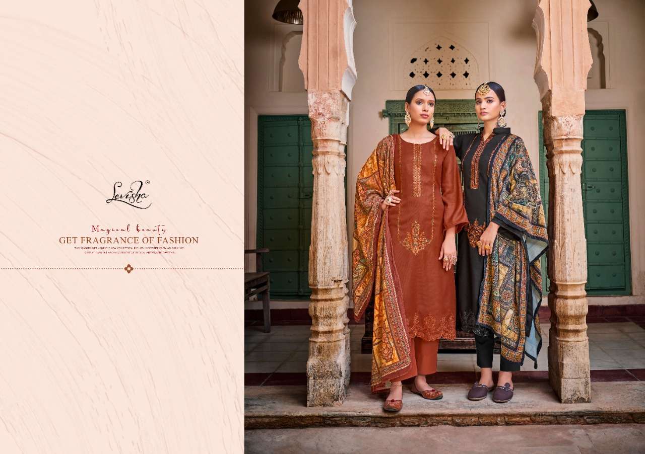 levisha khushboo 10001-10006 series viscose pashmina fancy winter wear collection wholesale price 