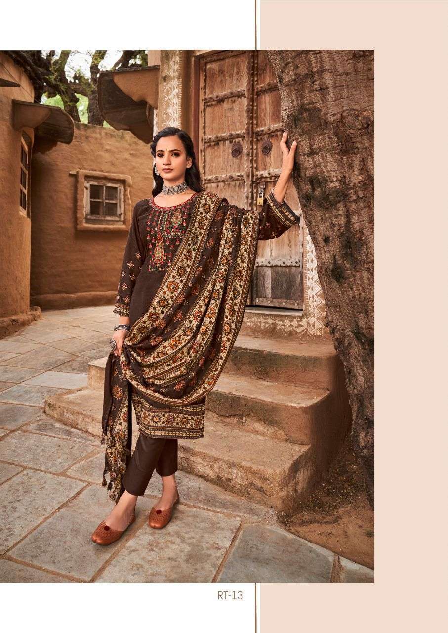 levisha rutba pure pashmina digital printed with embroidery collection wholesale price