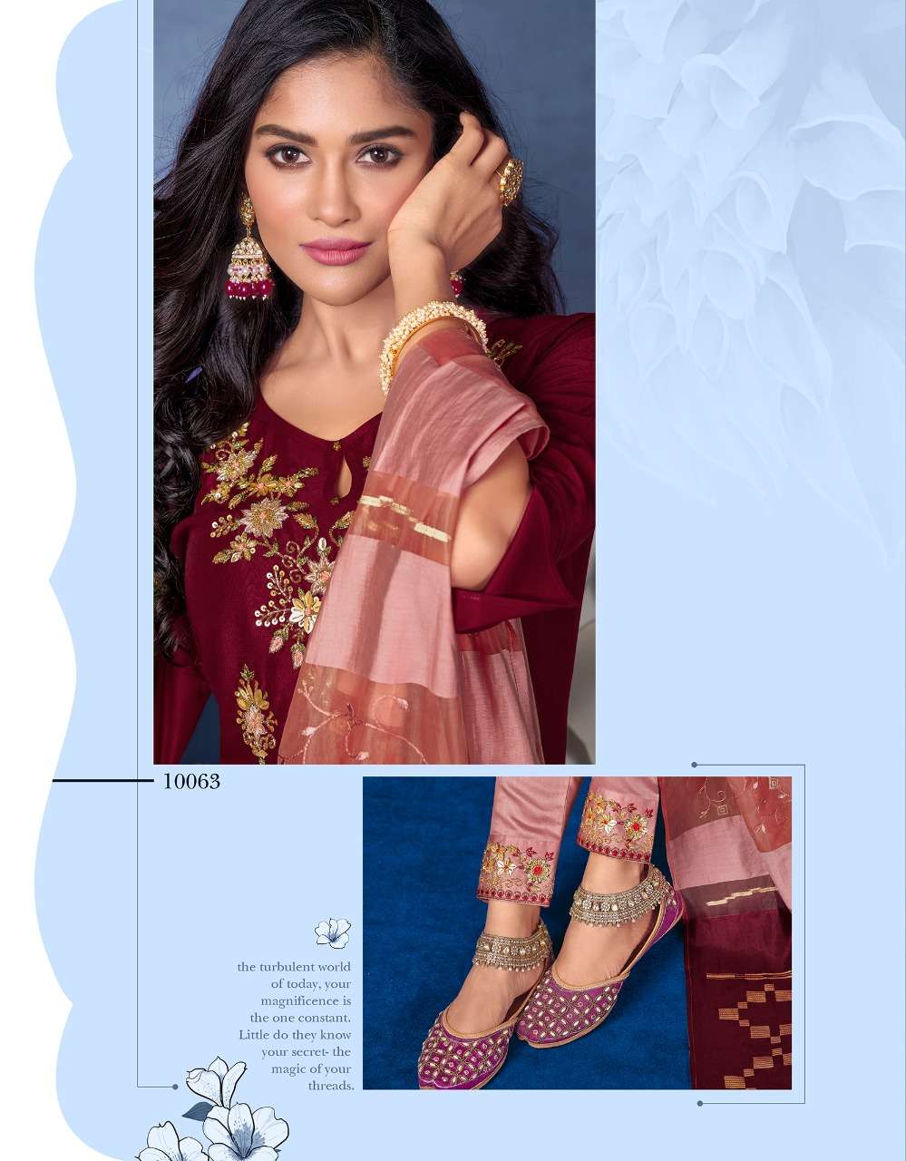 lily&lali magnum vol-2 10061-10066 series bemberg silk fancy handwrok full stich collection surat