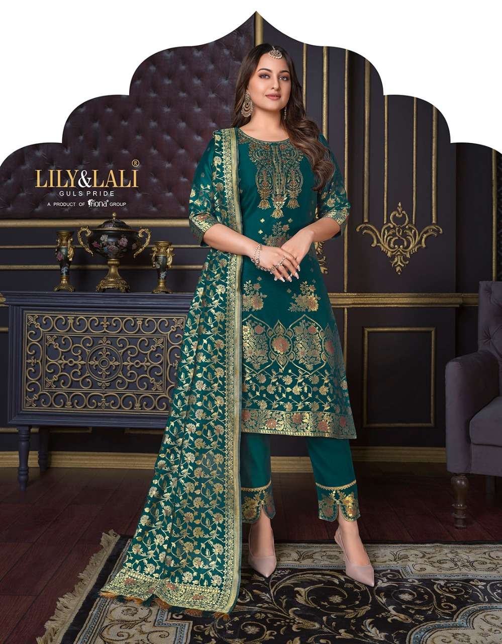 lily&lali silkkari vol-2 10121-10128 series banarsi jeqaurd ready made salwar kameez online wholesaler surat 