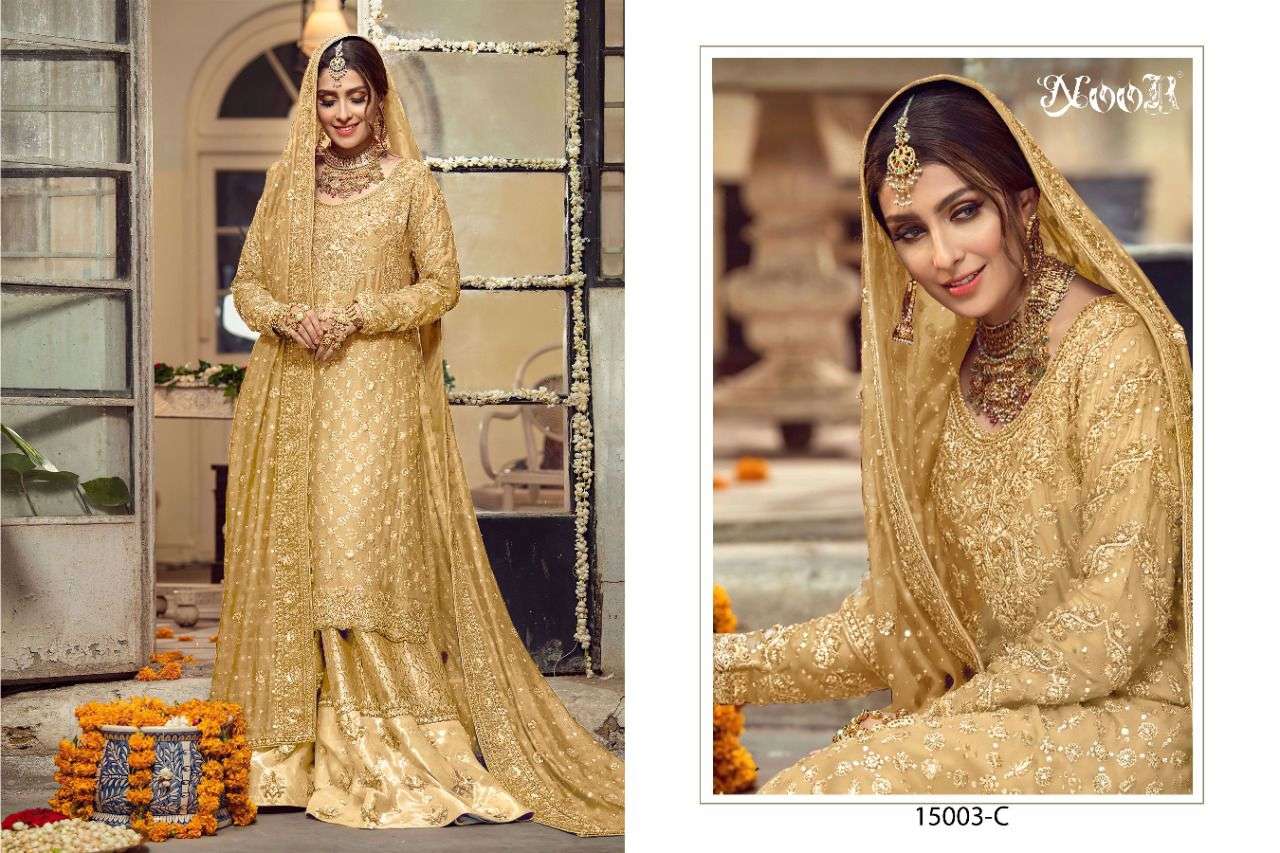 noor hit collection 15003 colour series pakisatni georgette bridal salwar kameez online shopping wholesale dealer surat 