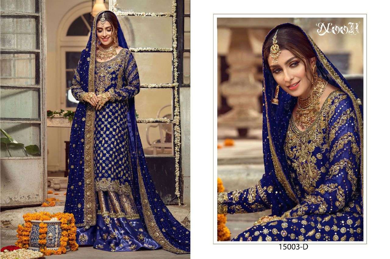 noor hit collection 15003 colour series pakisatni georgette bridal salwar kameez online shopping wholesale dealer surat 