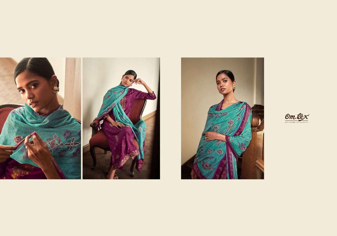 om tex gracie 1921-1926 series azza silk jequrad designer exclusive salwar kameez online wholesaler surat