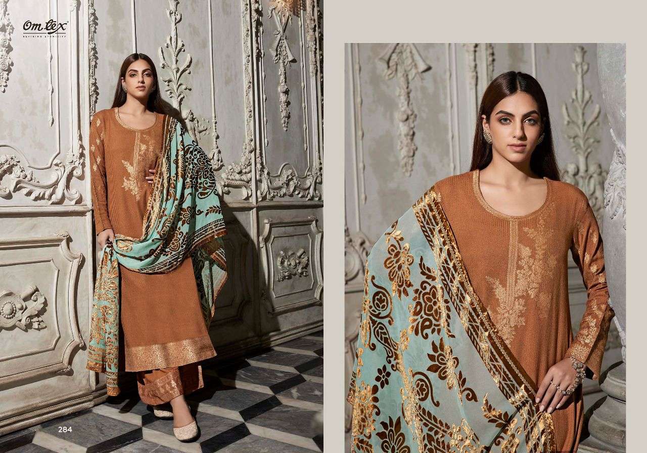 omtex kyna 281-286 series retro woven pashmina silk party wear collection best price supplier 
