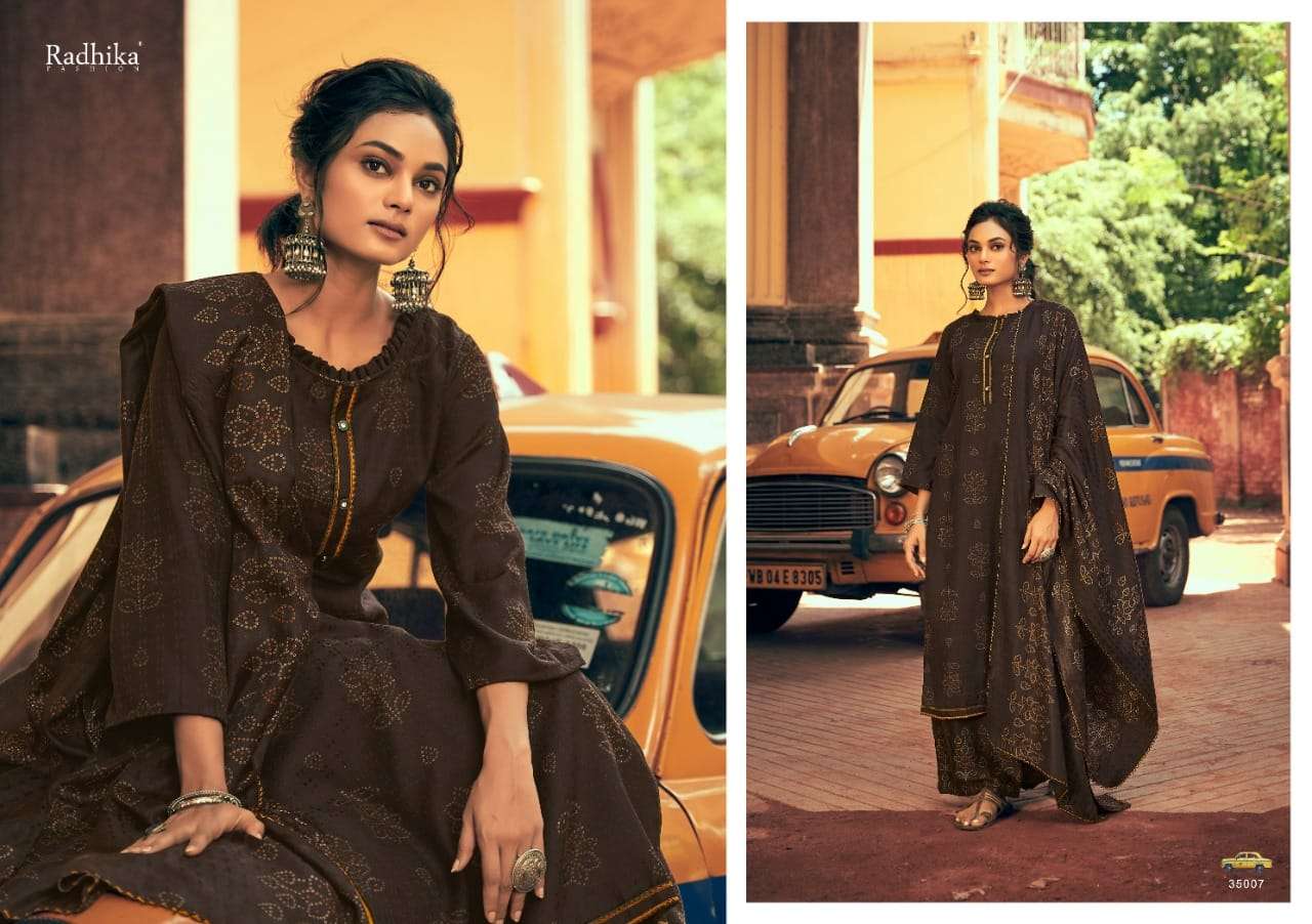 radhika sumyra rajjo 35001-35008 pashmina dress material collection wholesale price 