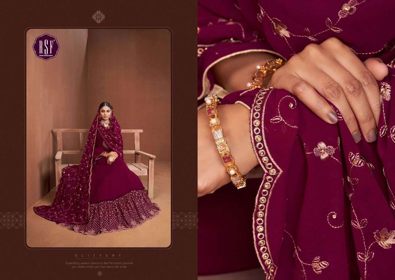 rsf morni 21801-21804 series pure georgette with embroidered salwar suits collection surat