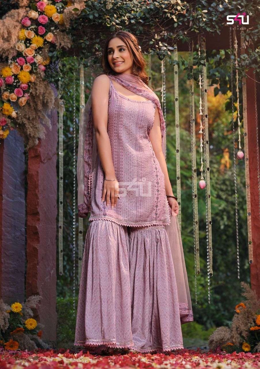 s4u afreen 01-06 series party wear chinon designer collection online wholesale price 