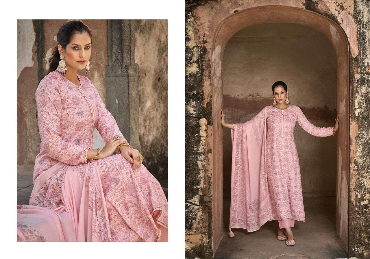 sadhana fitoor 501-508 series viscose pasmina designer exclusive party wear salwar kameez online whoesale dealer surat
