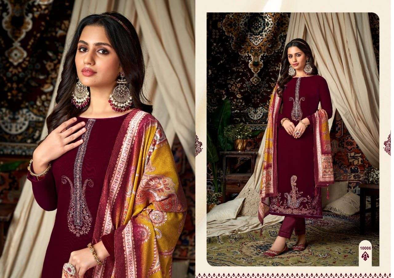 senorita studio shaan-e-karam velvet designer winter collection salwar suits collection 