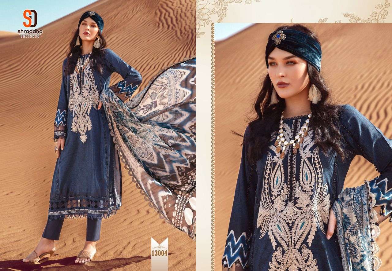 shraddha designer mprints vol-13 lawn cotton fancy pakistani salwar suits wholesale price 