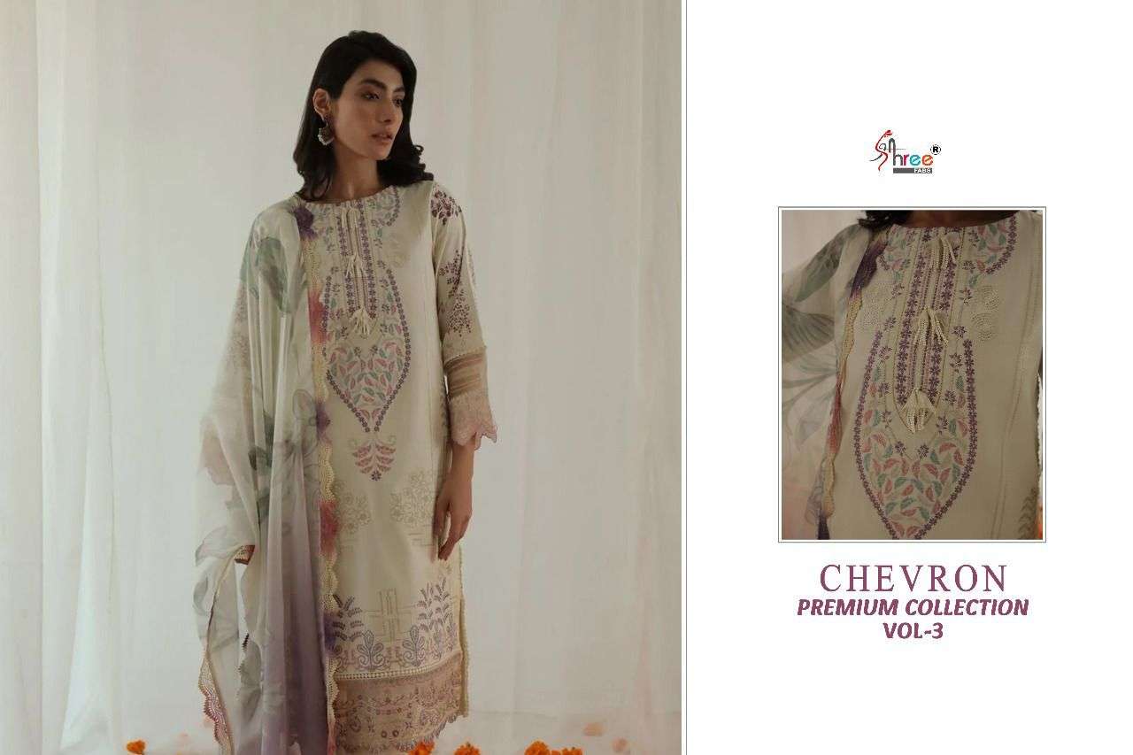 shree fabs chevron premium collection vol-3 catalogue wholesale pakistani salwar kameez surat