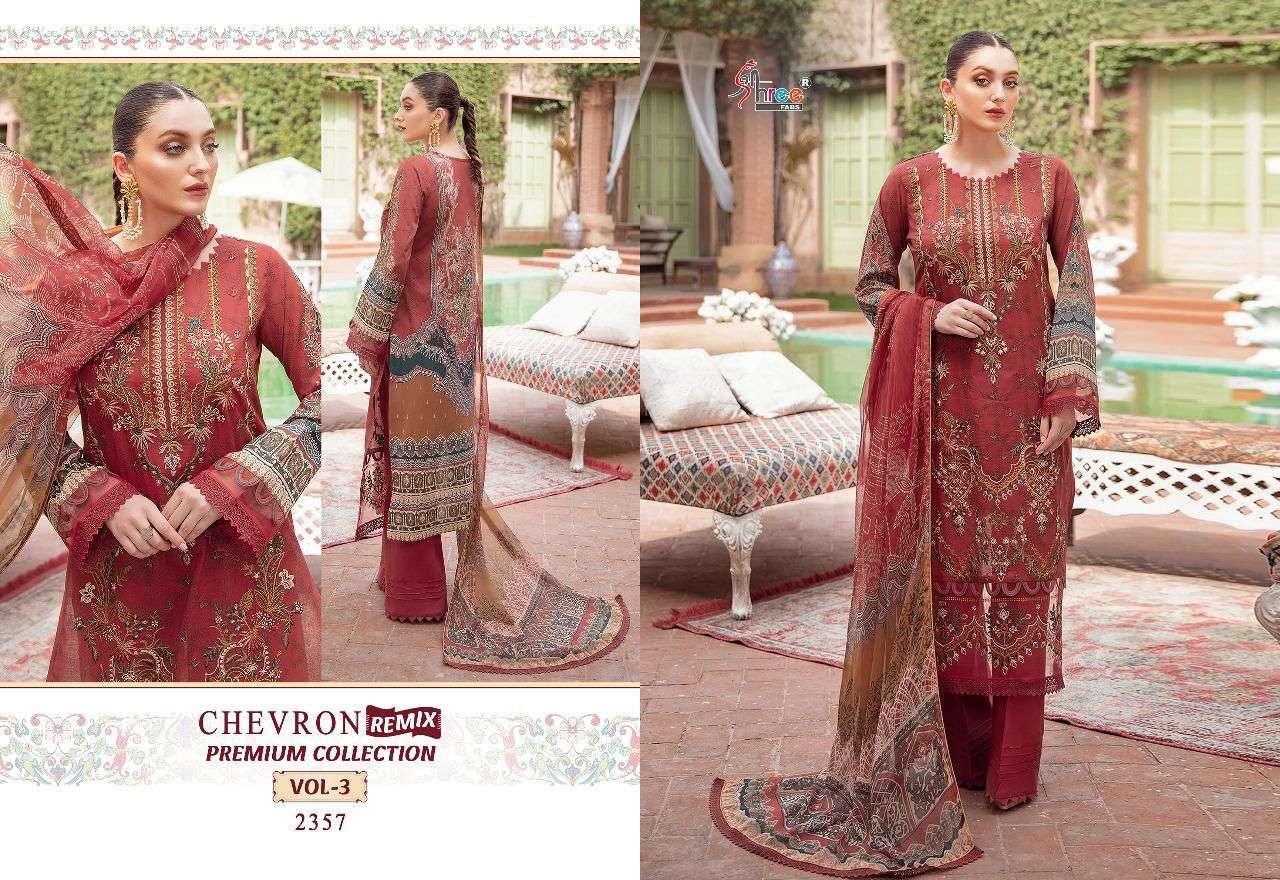 shree fabs chevron remix premium collection vol-3 pakistani suits catalogue wholesaler india