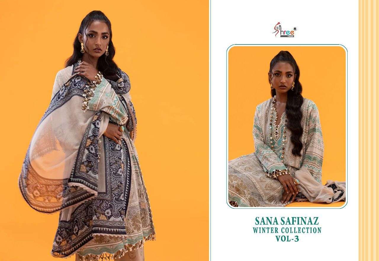 shree fabs sana safinaz winter collection vol-3 2390-2396 series pashmina designer winter special salwar kameez online shopping surat 