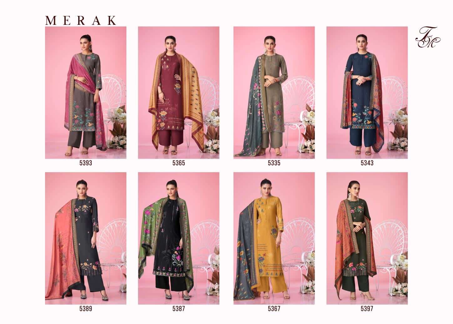 t&m sahiba merak stapple twill digital printed with handwork winter wear salwar kameez surat