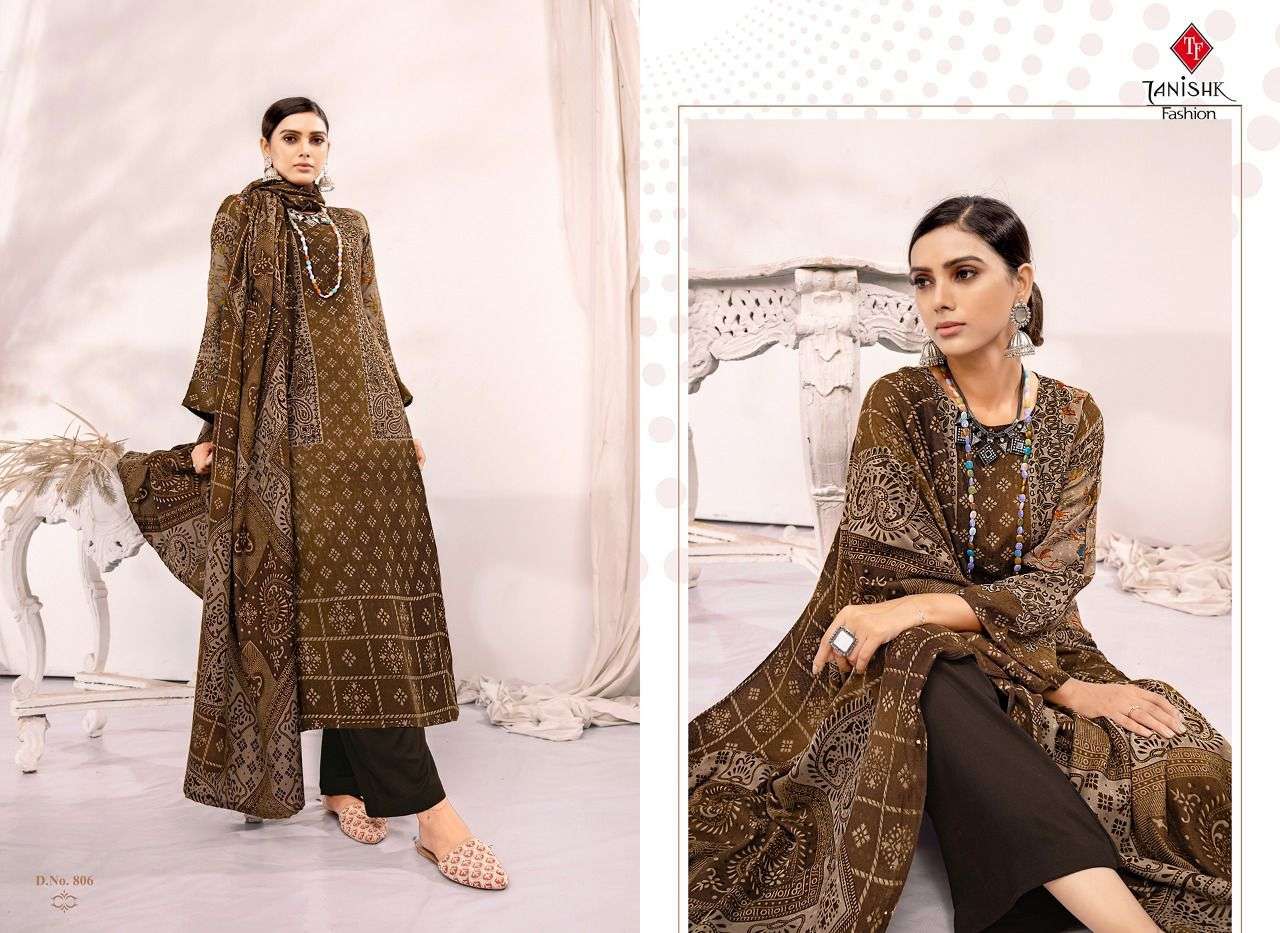 tanishk fashion gulbahar 801-808 series pashmina dress material collection wholesale price 