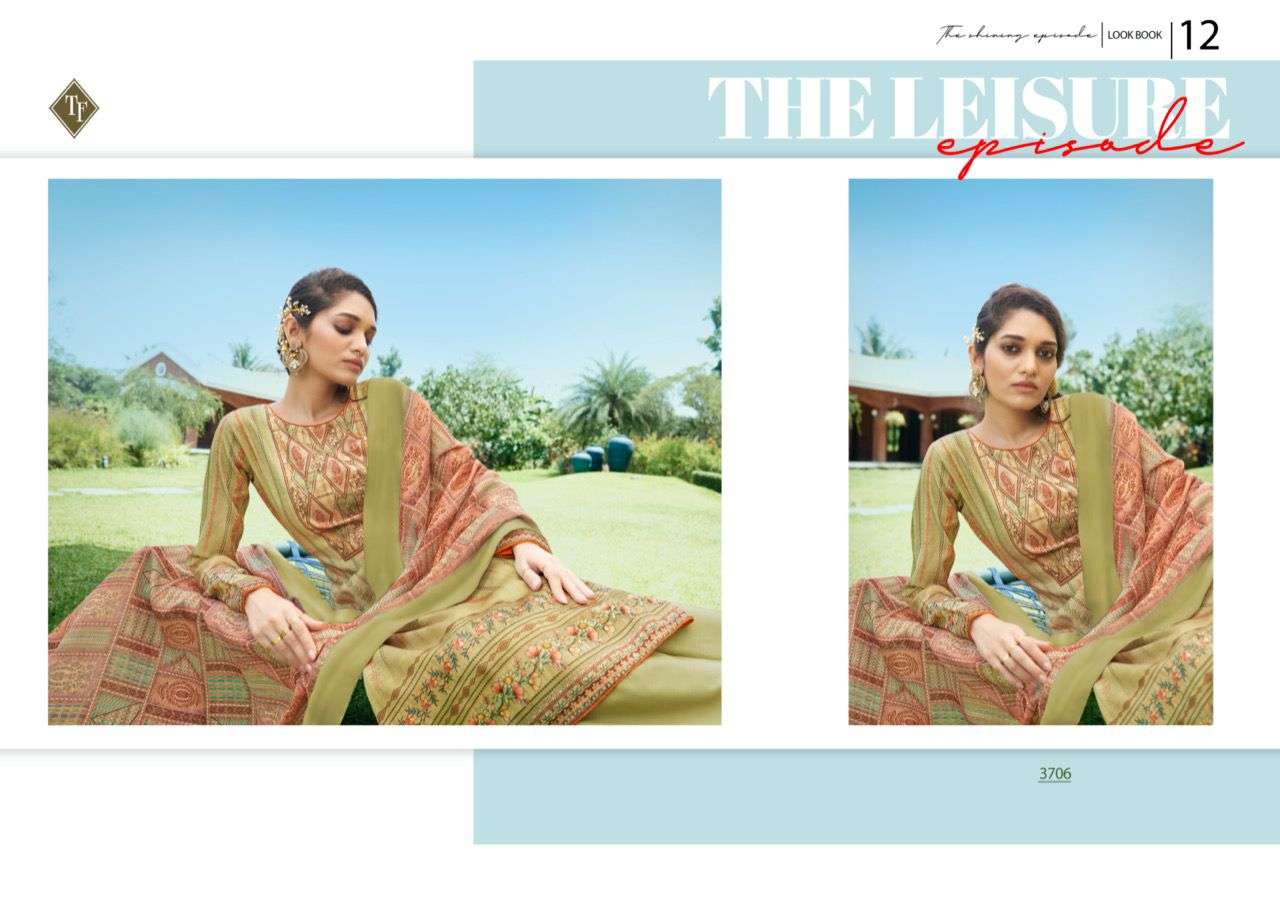 tanishk fashion melora pashmina digital printed with work designer salwar suits collection