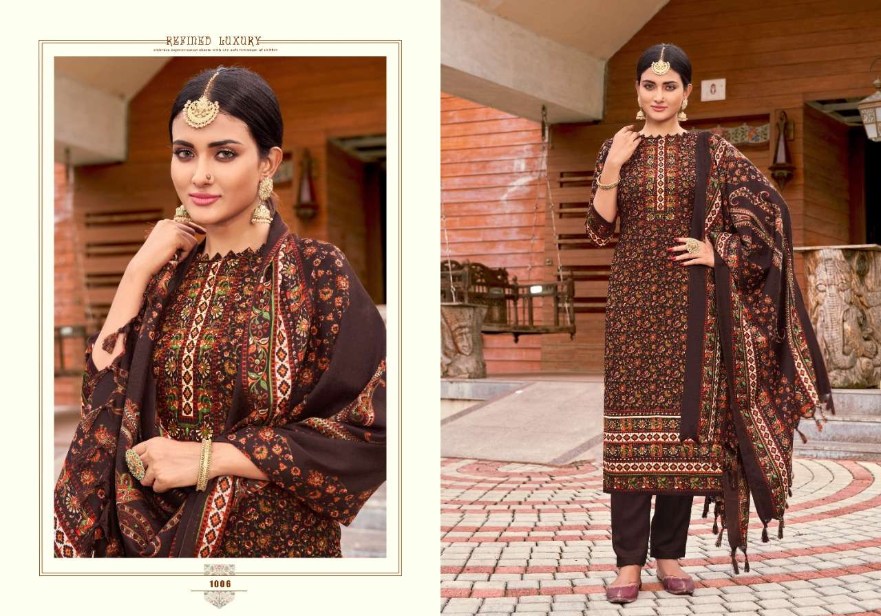tulsi fashion by roohi 1001-1008 series woollen pashmina digital printed salwar kameez online wholesaler surat 