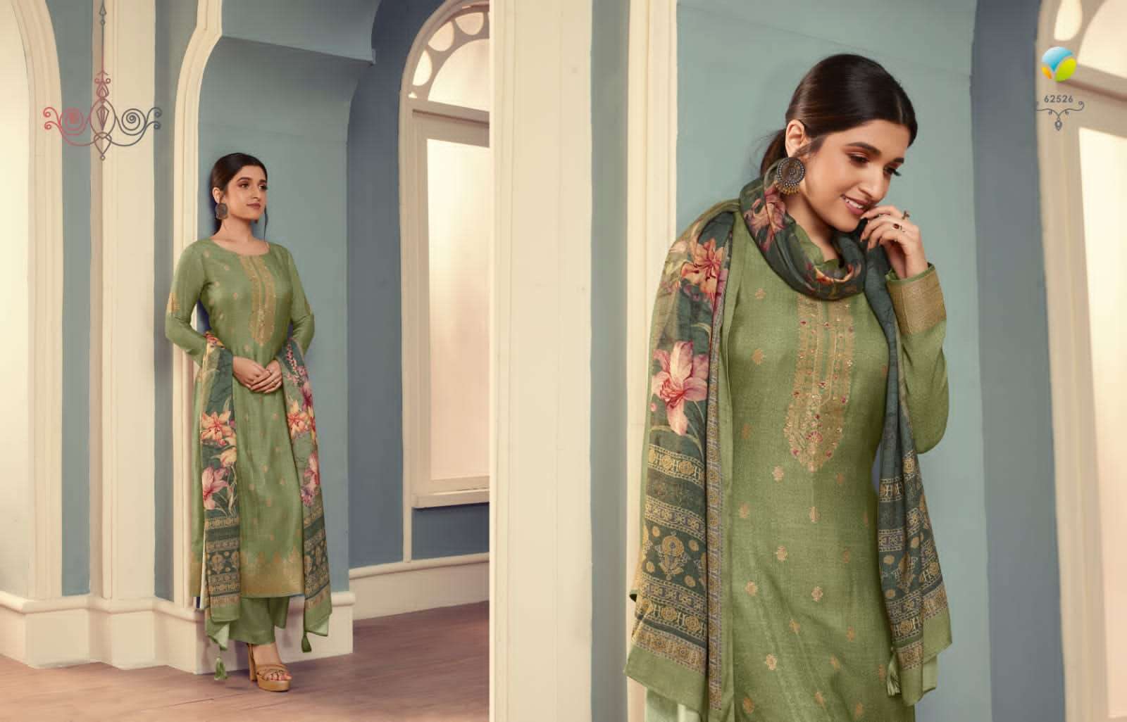 vinay fashion kervin dharini 62521-62526 series fancy pashmina salwar kameez wholesale price 