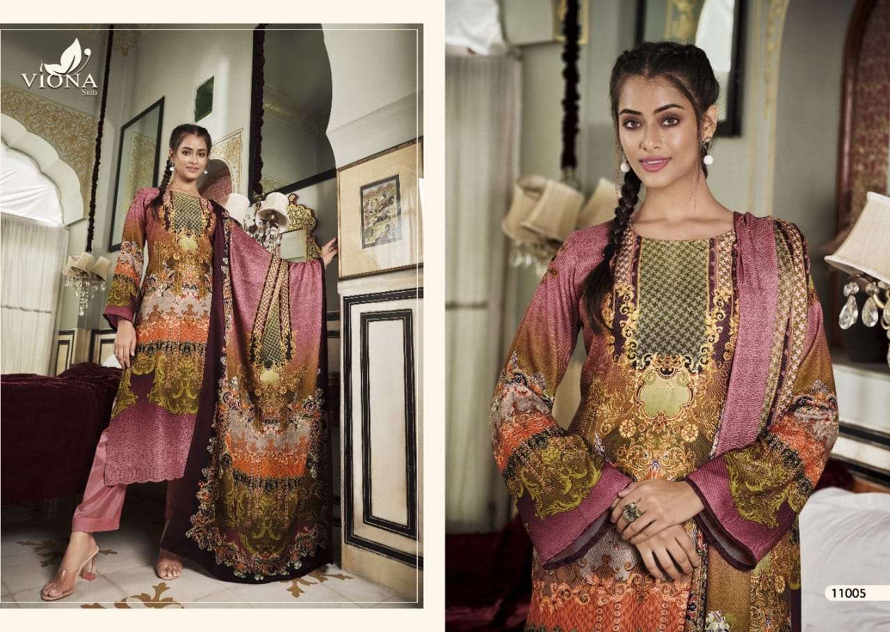viona suits ruqsor 11001-11006 series digital printed pasmina designer salwar suits online wholesaler surat 