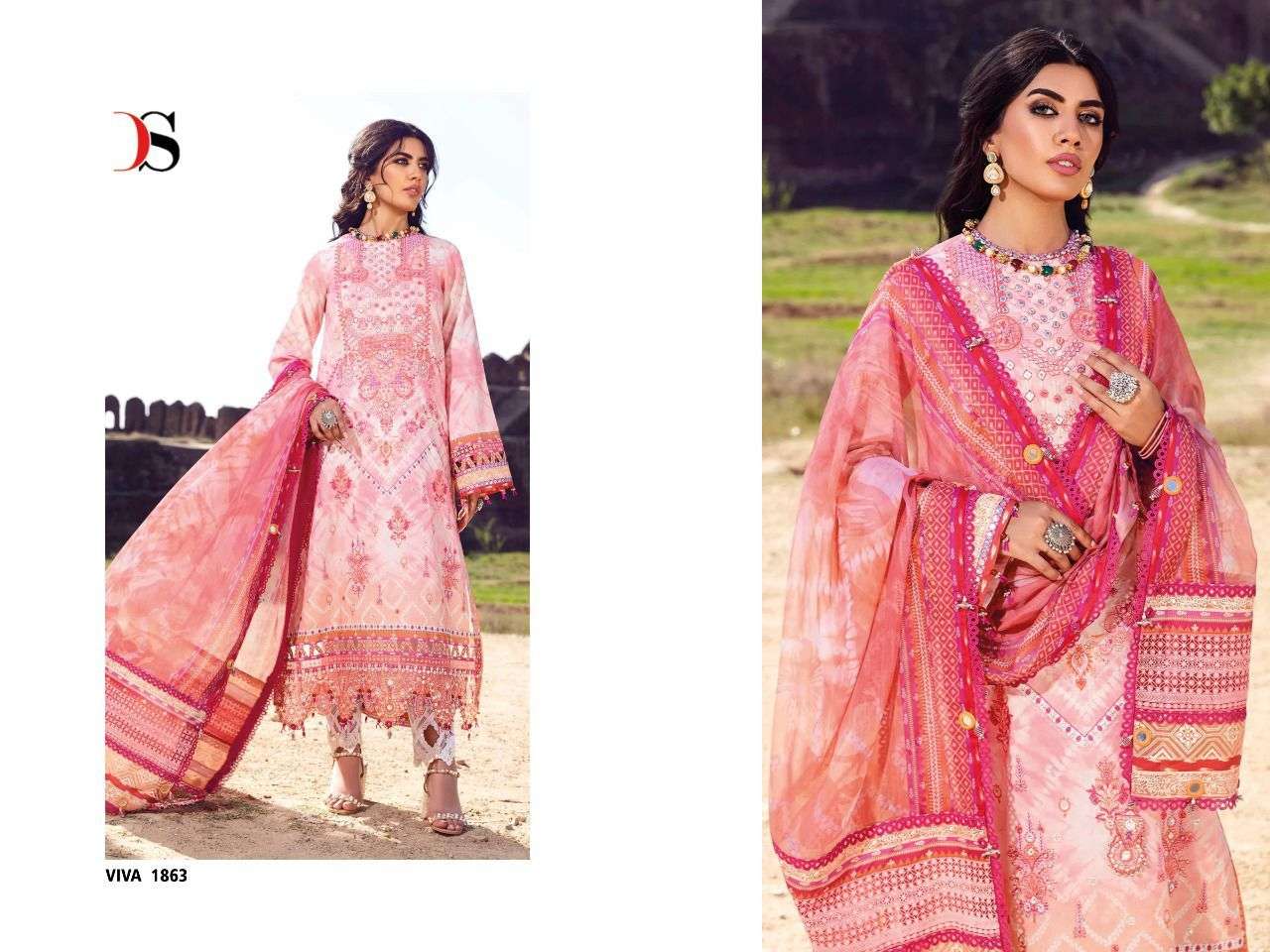 viva anaya by deepsy suits 1861-1867 series pure cotton unstich pakistani suits wholesaler india